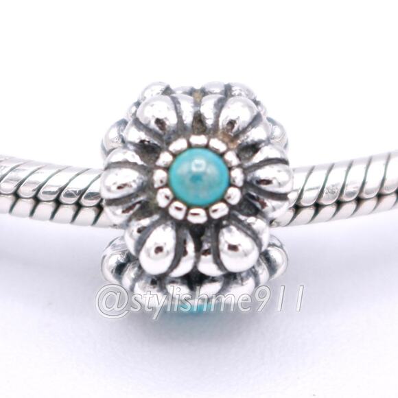 Authentic PANDORA December Birthday Blooms Charm - 790580TQ - Picture 1 of 9